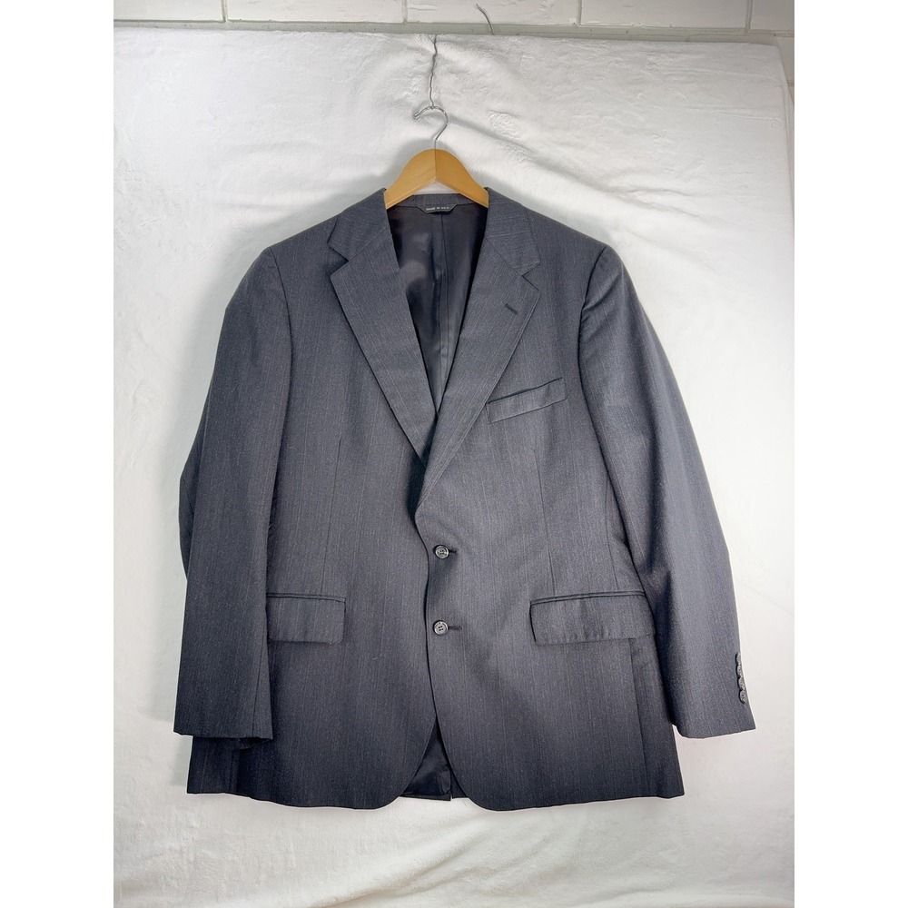 Polo University Club Ralph Lauren Blazer Mens 46 Wool Pinstripe Made USA Suit Ja